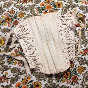 Vintage Camp Medical Corset Girdle Size 32 1930s 1940s Cotton Canvas